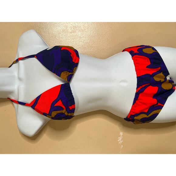 BEAUTIFUL Hawaiian Hawaii Wear Vintage 2 pc Tropical swimsuit size 4 6 small - Picture 1 of 6